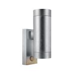 Nordlux Tin Luz De Pared Metal y Vidrio Gris Up & Down | 76mm - IP54 - Apta para 2x GU10 - Sensor de Movimiento y Luz