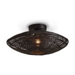Good&Mojo Luz de techo Tanami Rattan Negro | Apta para 1x E27 