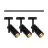 Nordlux Jerome Set completo 1-Fase Rail 1 Metro Negro | incl. 3x Foco
